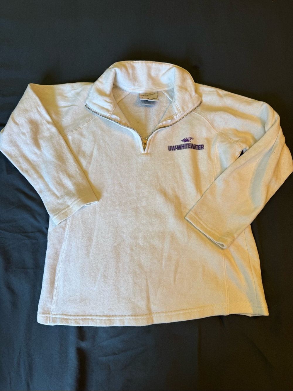 Cream Quarter-Zip Fleece Pullover